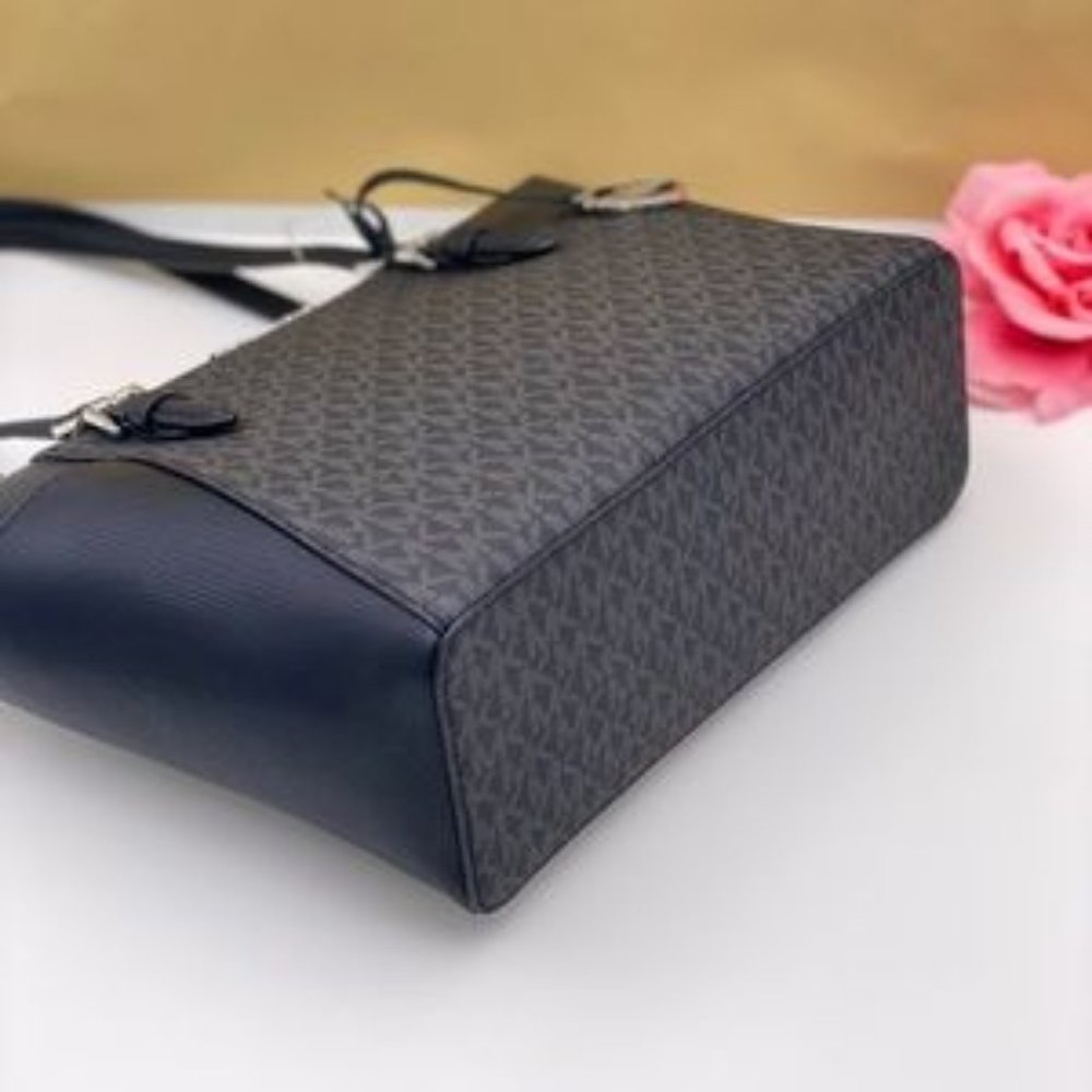 Michael Kors Charlotte Tote Shoulder Bag Black - Picture 9 of 12